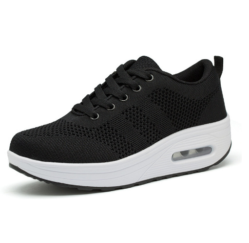 Women's Sneakers Black Pink Size 6 Knitted 0