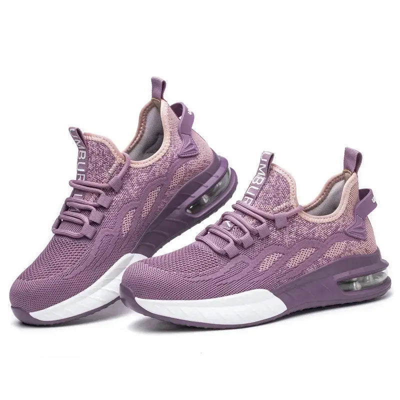 Women's Steel Toe Sneakers Purple Size 5-11 Synthetic Non Slip Work Shoes 0